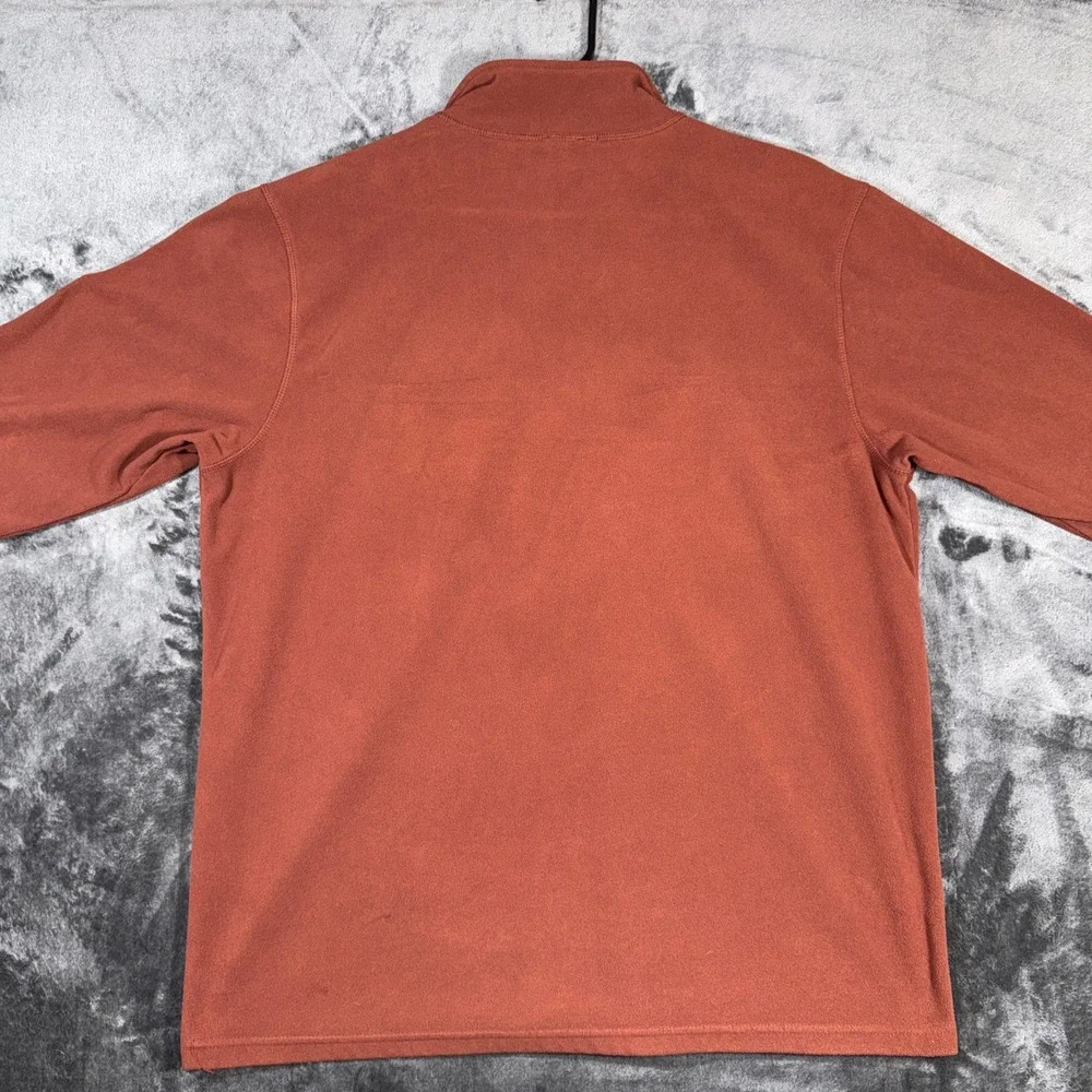 The North Face TKA 100 Fleece Pullover Mens XL Rust Orange Quarter Zip Sweater